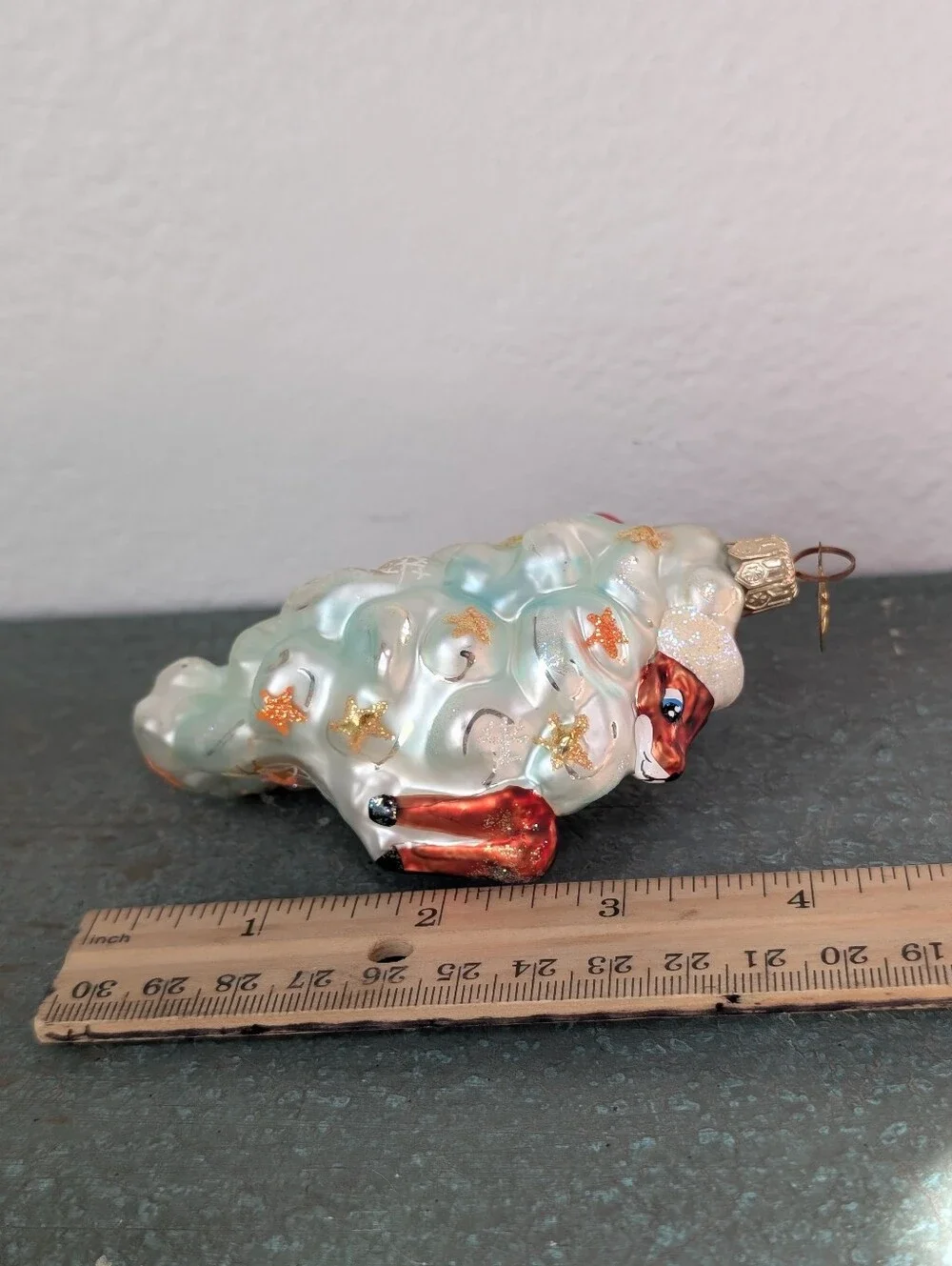 Radko DASH-HER Flying Reindeer Dasher Glass Christmas Ornament 00-991-0